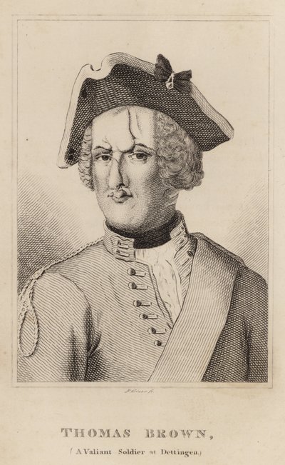 Thomas Brown, egy vitéz katona Dettingenben alkotó: English School