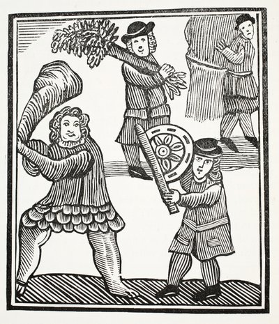Thomas Hickathrift, illusztráció a Chap-books of the Eightenth Century-ből, John Ashton, pub. 1882 alkotó: English School