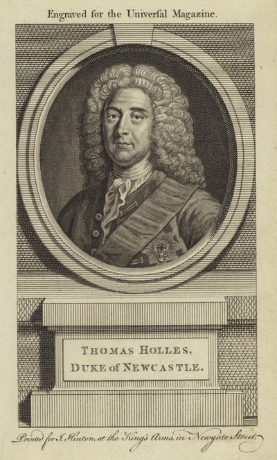 Thomas Holles, Newcastle hercege alkotó: English School