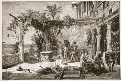 Tiberius Capreae-ben (litográfia) alkotó: English School