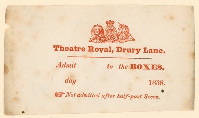Jegy a londoni Drury Lane Színházba alkotó: English School