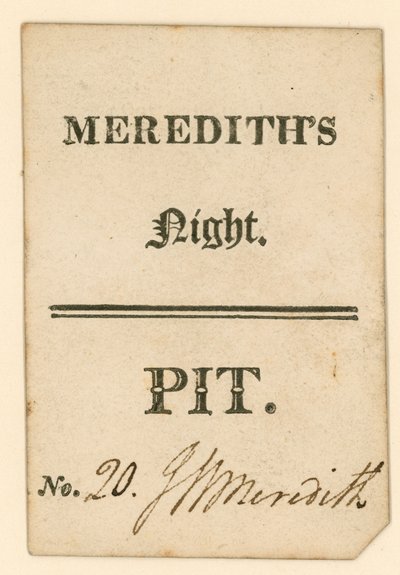 Jegy a londoni Drury Lane Színházba: Merediths Night alkotó: English School