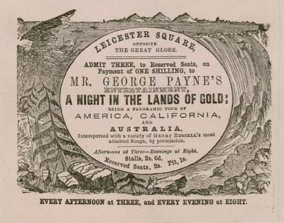 Belépőjegy a Mr George Paynes szórakoztató műsorra A Night in the Lands of Gold alkotó: English School