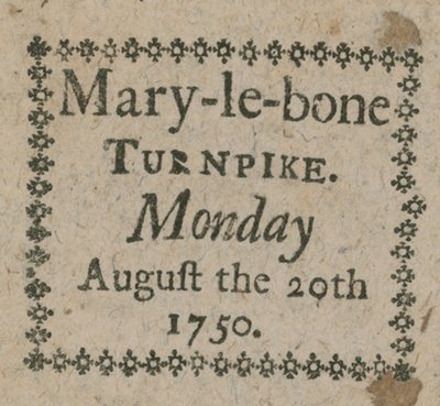 Jegy a Mary-le-Bone Turnpike-ra alkotó: English School