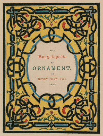 Címlap. Illusztráció a The Encyclopedia of Ornament (színes litográfia) számára. alkotó: English School