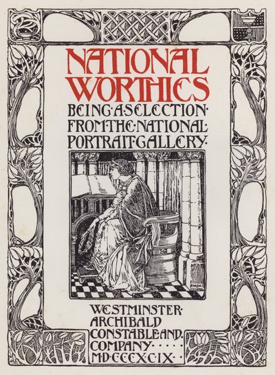 A National Worthies címoldali illusztrációja a Nemzeti Arcképtárból válogatva alkotó: English School