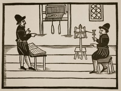 A két hírhedt próféta igaz beszéde címlapja, Richard Farnham, Weaver, White-Chapel és John Bull, Weaver, Saint Botolphs, Algate, T.H 1636 (szépia fotó) alkotó: English School