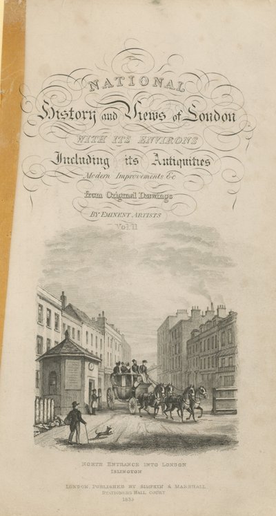 A National History and Views of London címlapja alkotó: English School