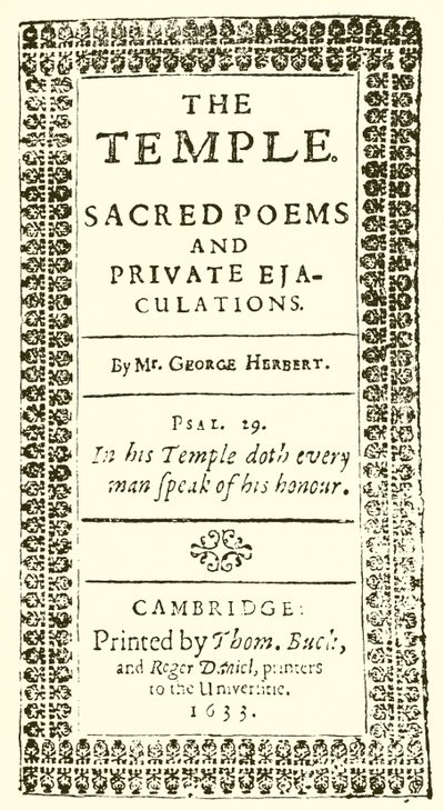 George Herberts The Temple címlapja alkotó: English School