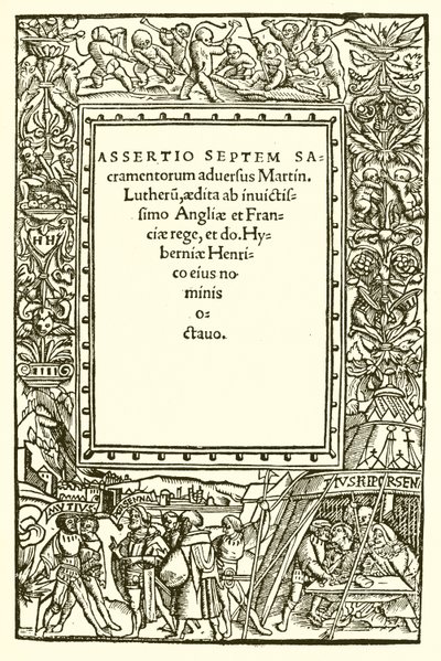 Henrik Luther elleni könyvének címlapja alkotó: English School