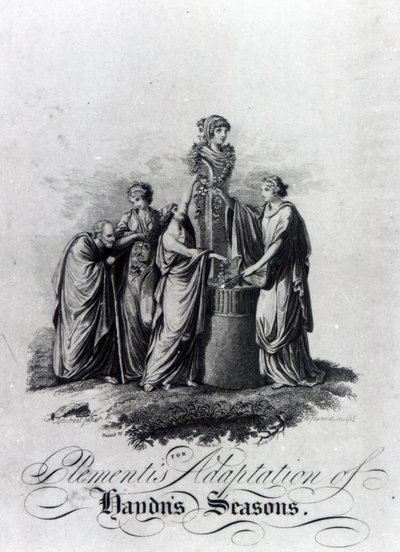 Címlap: Muzio Clementi Joseph Haydn Évszakok című oratóriumának zongorára készített adaptációja alkotó: English School