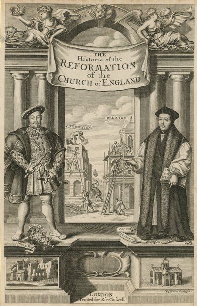 A The History of the History of the Reformation of the England Church címlapja alkotó: English School