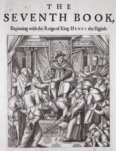 Címlap, The Seventh Book, of Acts and Monuments by John Foxe, kilencedik kiadás, pub. 1684 alkotó: English School