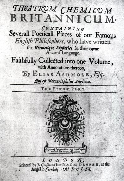 Elias Ashmole Theatrum Britannicum címlapja, 1652 (nyomtatott) alkotó: English School