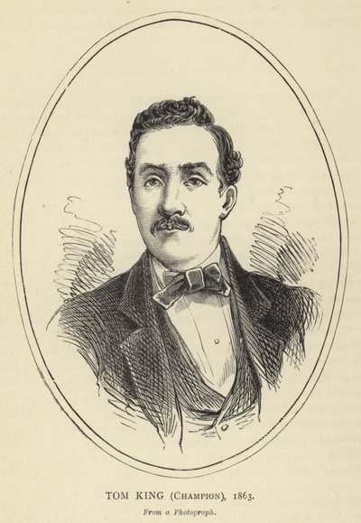 Tom King, bajnok, 1863, fényképről alkotó: English School
