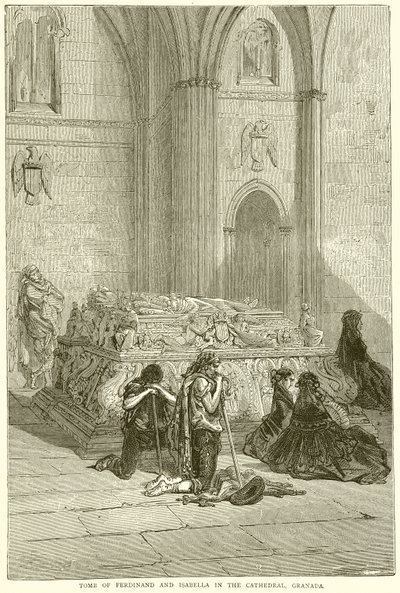 Ferdinánd és Izabella sírja a granadai katedrálisban alkotó: English School