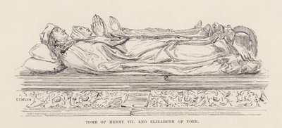 VII. Henrik és Yorki Erzsébet sírja (litográfia) alkotó: English School