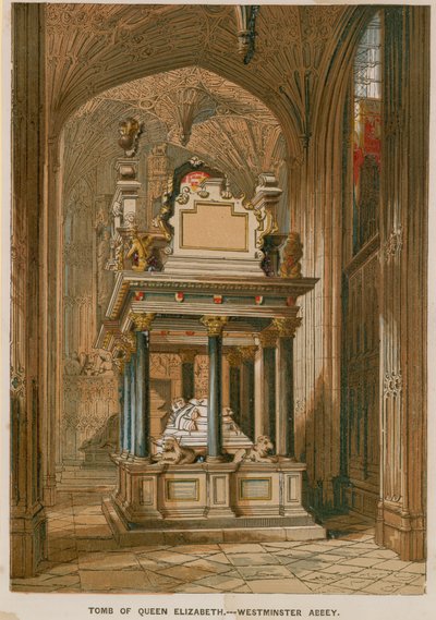Erzsébet királynő sírja a Westminster Abbeyben alkotó: English School