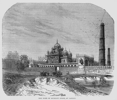 Runjeet Singh sírja Lahore-ban (metszet) alkotó: English School