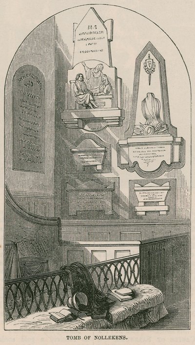 Joseph Nollekens művész sírja, Paddington templom, London alkotó: English School