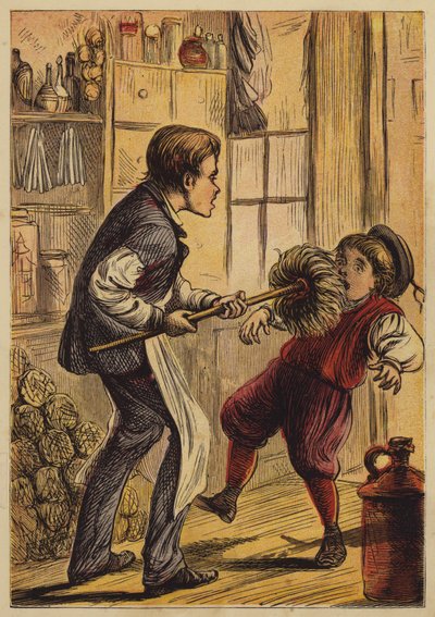 Tommy Chandler boltját tartotta (színes metszet) alkotó: English School