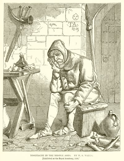 Fogfájás a középkorban. Írta: H. S. Marks alkotó: English School