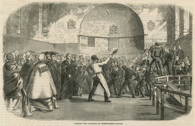 Pfannkuchenwerfen an der Westminster School von English School