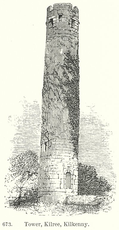Torony, Kilree, Kilkenny (metszet) alkotó: English School