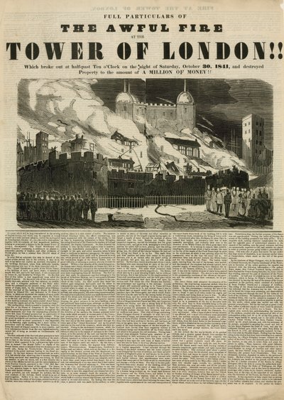 Tower of London Fire, 1841 alkotó: English School