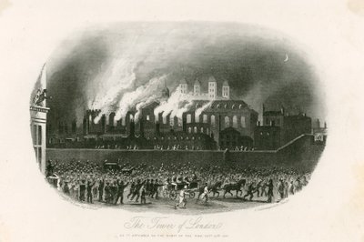 Tower of London Fire, 1841 alkotó: English School