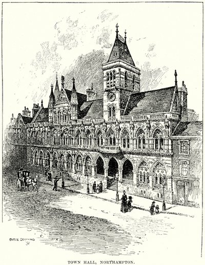 Városháza, Northampton (metszet) alkotó: English School