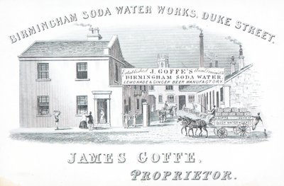 Kereskedelmi kártya, Birmingham Soda Water Works alkotó: English School