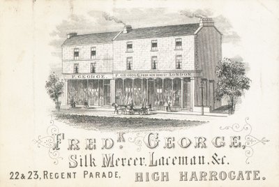 Kereskedelmi kártya, Frederick George, selyemkereskedő és csipkeverő alkotó: English School