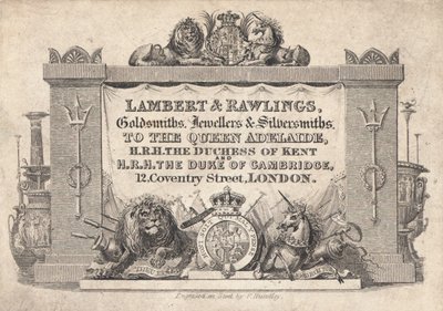 Kereskedelmi kártya, Lambert & Rawlings alkotó: English School