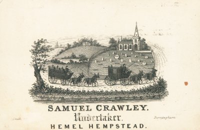 Kereskedelmi kártya, Samuel Crawley alkotó: English School