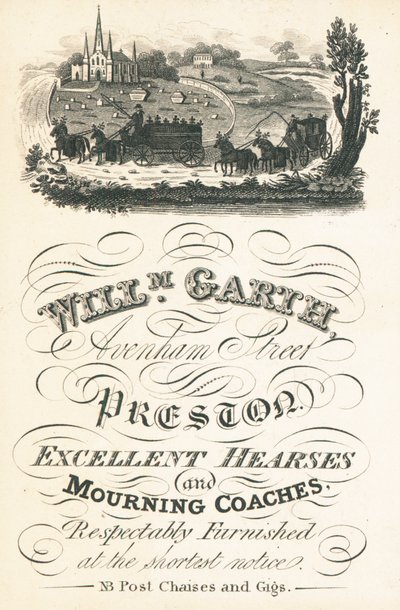 Kereskedelmi kártya, William Garth alkotó: English School