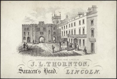 Kereskedelmi kártya J L Thornton számára alkotó: English School