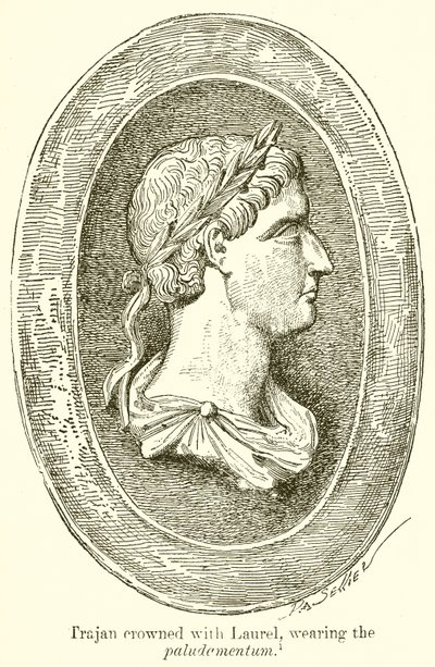 Traianus Lasurel koronázva, Paludcmentum viselése alkotó: English School