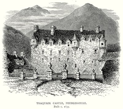 Traquair kastély, Peeblesshire (metszet) alkotó: English School