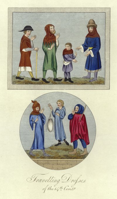 14. századi utazóruhák alkotó: English School