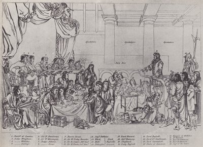 Lord William Russell tárgyalása (litho) alkotó: English School