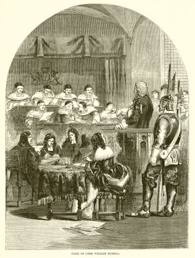 Lord William Russell tárgyalása alkotó: English School