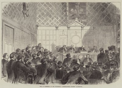 A munkások "Nemzetközi Társasága" tagjainak pere Franciaországban (metszet) alkotó: English School