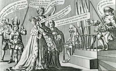 A hatalmas ízvidékek uralkodó császárnőjének tárgyalása, 1771 alkotó: English School