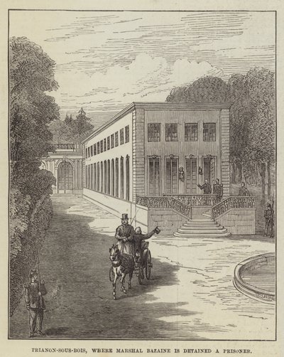 Trianon-sous-Bois, ahol Bazaine marsalt fogolyként tartják fogva (metszet) alkotó: English School