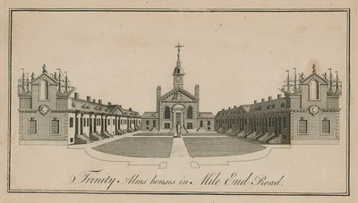 Trinity alamizsnaházak a Mile End Roadon alkotó: English School