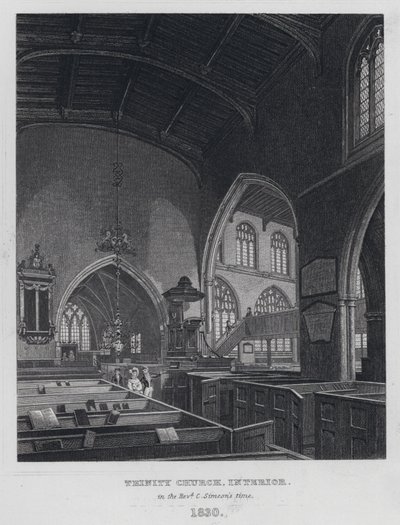 Szentháromság templom, belső, C. Simeon tiszteletes idejében alkotó: English School