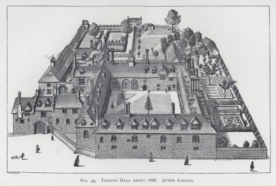 Trinity Hall 1688 körül, Loggan nyomán (metszet) alkotó: English School