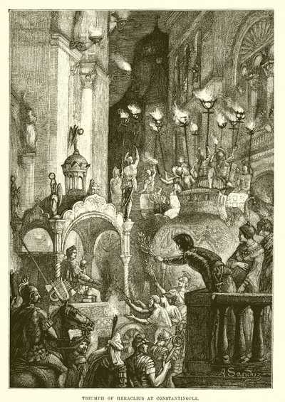 Hérakleiosz diadala Konstantinápolyban alkotó: English School