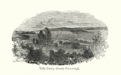 Tully Castle, Fermanagh megye (metszet) alkotó: English School